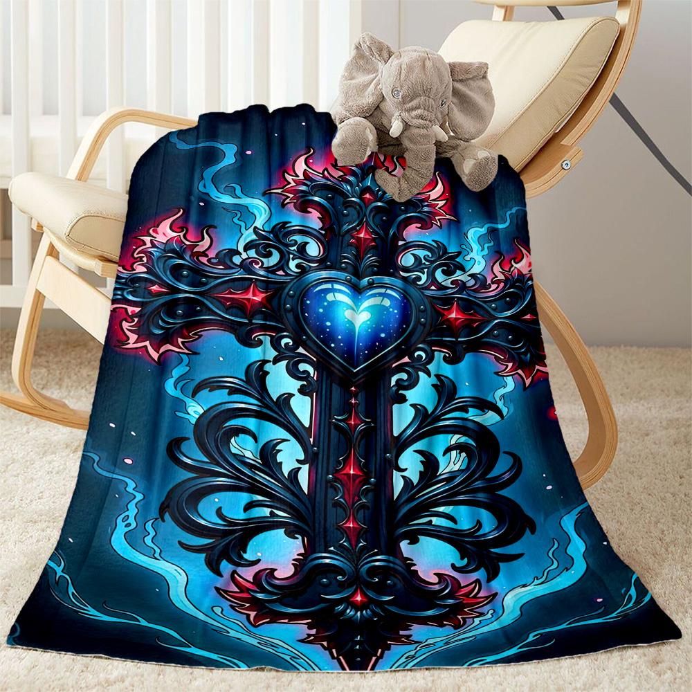 Gothic Style Blanket Ultra-Soft Perfect for Office Bedding Couch All-Season Use Playful Design Gifts For Family Or Friends