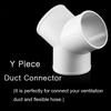 100 мм 4-дюймовый воздуховод T/Y-образный разветвитель для вытяжного вентилятора, вентиляционный воздуховод, труба, вентиляция, вытяжной воздуховод