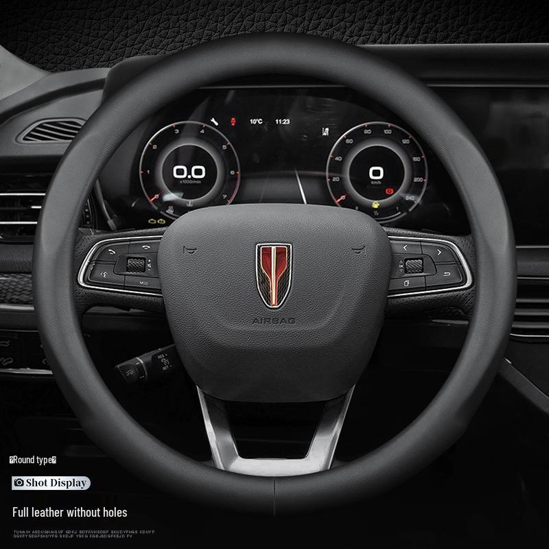 Ultra-thin Genuine Leather Steering Wheel Cover for Hongqi H5/H7/H9/HS7/HS5/E-HS3/E-QM5