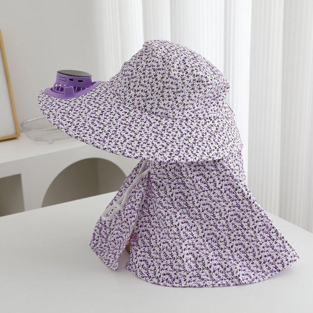 Breathable Solar Fan Cap USB Charging Cooling Fan Hat Sunscreen Cap Sun Cap Outdoor Activities