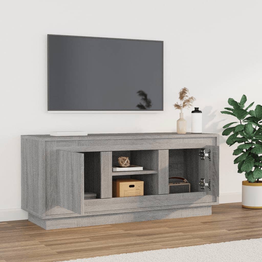 TV Cabinet Gray Sonoma 102 x 35 x 45 cm Particleboard