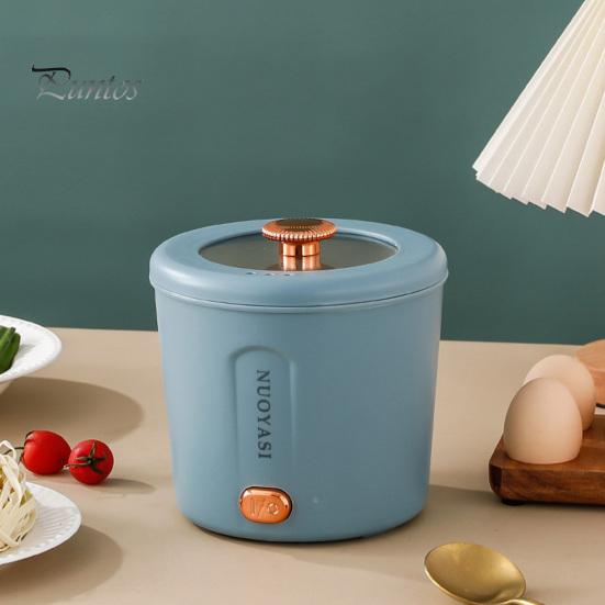 Электрическая кастрюля 1 л, мини-плита для рамэна, защита от перегрева, легко чистится, портативная, многофункциональная, электрическая кастрюля с вилкой стандарта США