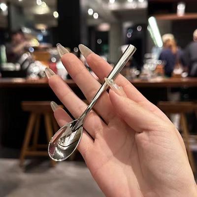 Кухонная обеденная тарелка суп рис западный ресторан бар общественная ложка большая нержавеющая сталь круглая сервировочная ложка для шведского стола