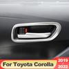 Stainless Car Interior Door Handle Bowl Frame Covers Trim Sticker For Toyota Corolla    2022 E210 12th Accessories