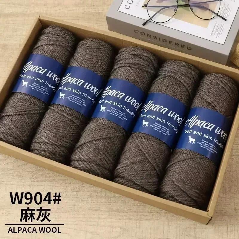 5 шт. пряжи из шерсти альпака, грубая пряжа, ручная работа для изготовления теплых и модных свитеров, ветровок, курток, шарфов, шапок, пряжи