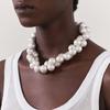 Baroque Faux Pearl Necklace Exaggerated Large Pearl Temperament Choker Collarbone Chain