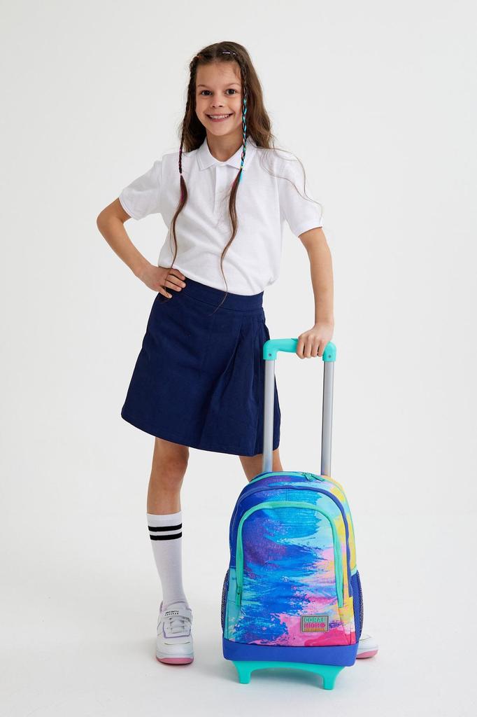 Школьный рюкзак с тремя отделениями Coral High Kids с красочным рисунком аэрографа 23938