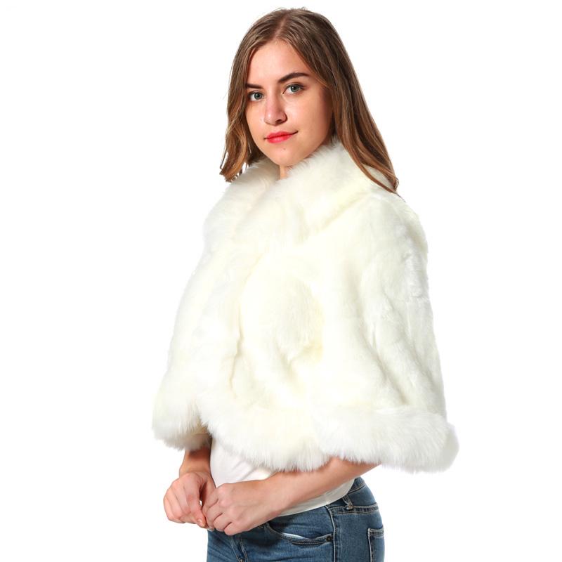 Женские меховые пальто из искусственного меха, норковые волосы, кроличьи волосы Рекс, накидки, белые пальто, воротник из искусственного меха лисы