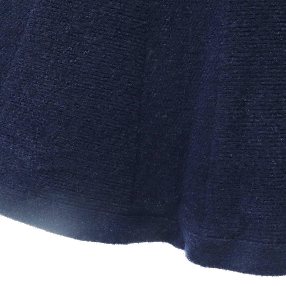 unused Boussole made in Japan Midi length knit flare skirt 38 Navy Women Used