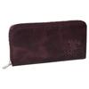 73381 Snoopy Long Wallet Round Zipper Closure Character Embossed Purple [Peanuts] Women's