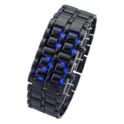Модные цифровые часы-браслет с LED-дисплеем, имитирующим лаву, зеркальные, из титанового сплава, мужские, женские, спортивные