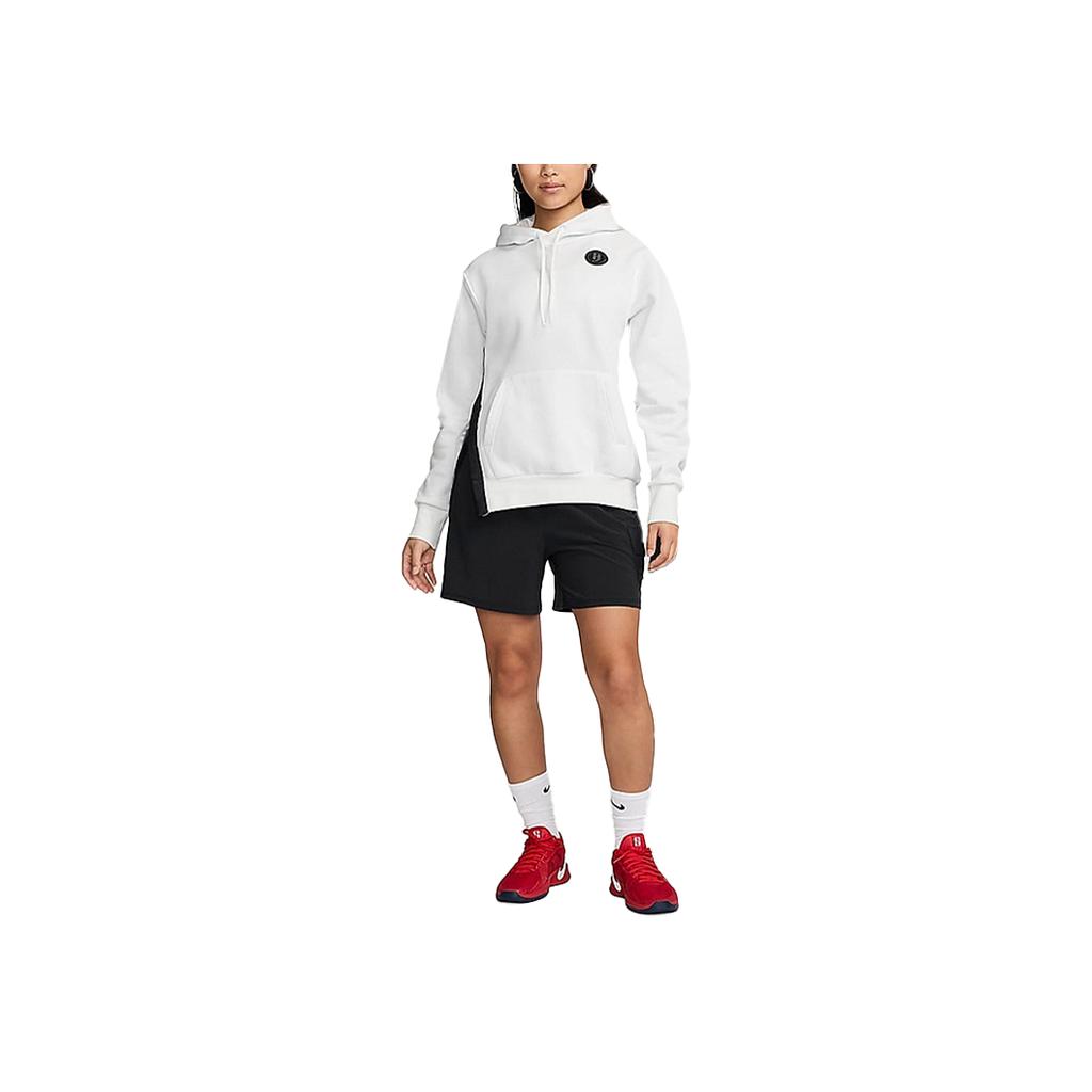 Nike Флисовая толстовка с капюшоном Sabrina, приятная для кожи, с длинными рукавами, унисекс, белая FV3206-121