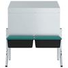 Chicken Nesting Box 2 Compartments with Legs Galvanized Steel