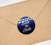 Darling Souvenir 45 шт. синие круглые гирлянды Save The Date наклейки DIY конверт уплотнения-1.6