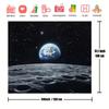 1 piece of cosmic polyester photography background cloth - Earth, Moon, planets and stars themes, suitable for room deco