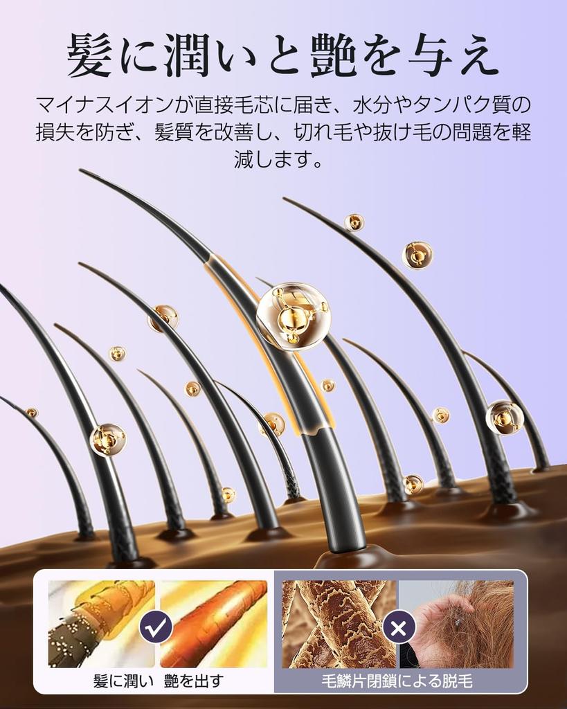 RUNCTY Large Air Hair Quick Drying 200 Million High Concentration of Negative High Speed Improves Hair Removes Static Beauty Hair Beautiful Time Hair