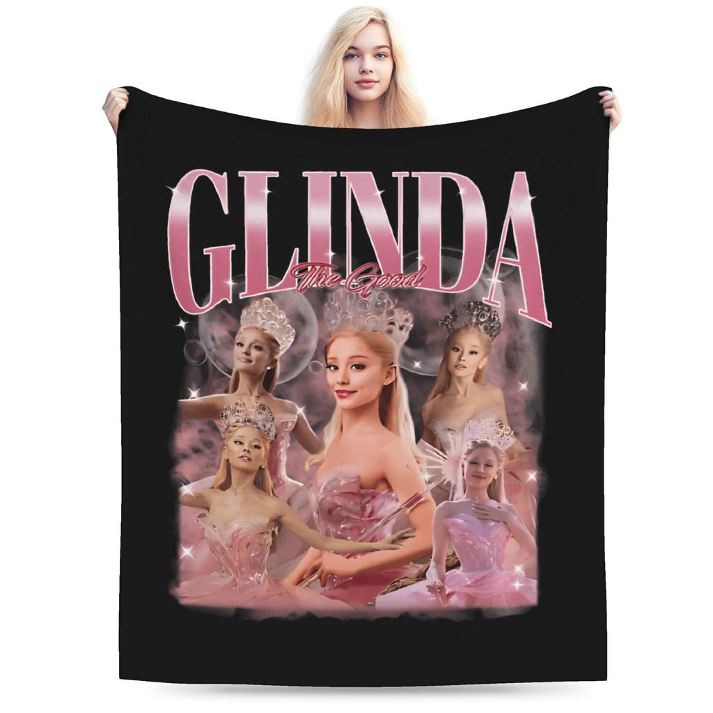 W-Wicked 2 Musical Movie Glinda Elphaba Blanket Warm Soft Street Trend Plush Throw Blanket Flannel Bedspread Bed Cover
