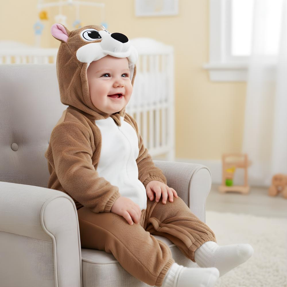 Brown Teddy Bear Onesie Pajamas Costume Baby 100: 84-92