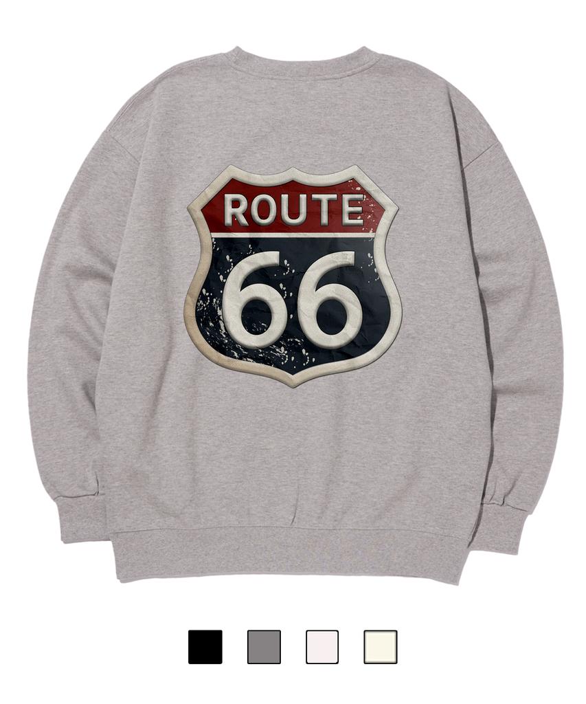 CREAM SODA LAB Sign Route 66 Sweatshirt (Type A)