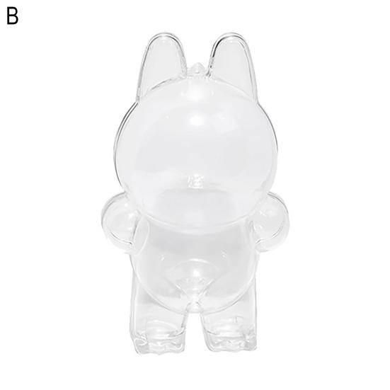 1/2Pcs Clear Figure Display Cases with Keychain High Durability Transparent Portable Dustproof Mini Doll Protective Covers