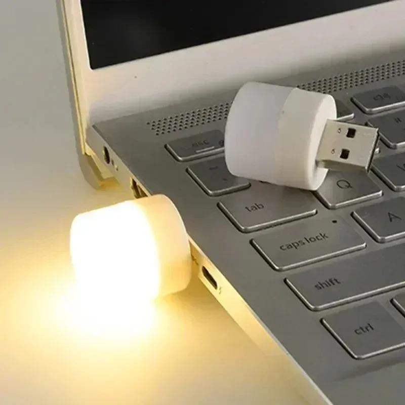 Мини USB Ночные Светильники Теплый Белый Свет Защита Глаз Лампы для Чтения Книг USB Штекер Компьютер Мобильная Зарядка Светодиодные Лампочки