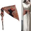 Печать Треугольный Пояс Ethnic Style Bohemia Широкий Пояс Цветочный Треугольный Ремень Женский