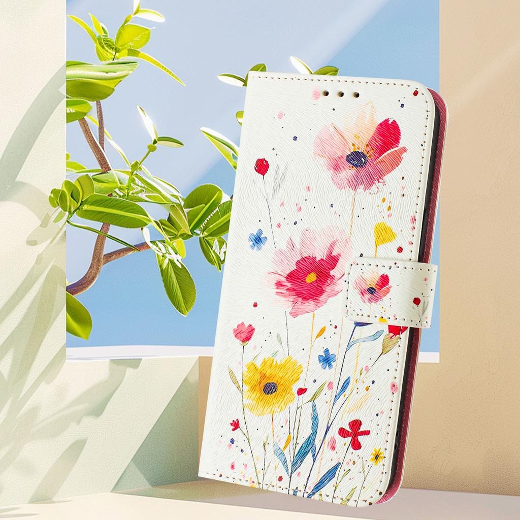 Flower Family Forest Luxury Painted Leather Case Wallet PU Leather Book Style Cover for Samsung Galaxy S21 S22 S23 S24,A13 A15 A16 A06 A54...