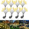 Outdoor Lights Solar Lawn Lamp Garden Lamp LED Wind-driven Firefly Ground Plug Lamp for Garden Lawn Landscape Holiday Light