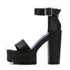 Fashion Summer Sandal Shoes for Women Thick Block Heels Sandals Platform Casual Russian Shoes Woman Footwear Black White