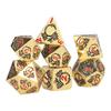 7 шт. Многогранные игральные кости с рисунком дракона, портативный изысканный набор металлических игральных костей, реквизит для ролевых игр на вечеринке