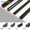 0,5 м/1 м 2-20 шт. Черный светодиодный алюминиевый профиль V/U/YW стиль для 5050 5630 канальная полоса света черная крышка шкаф бар лампа
