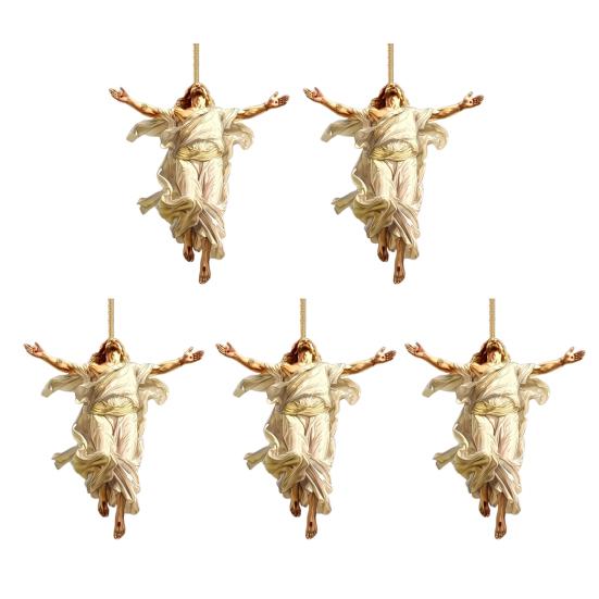 2D Акриловое украшение Иисус Христос Подвесной декор на зеркало заднего вида автомобиля Религиозный подарок для христиан Ретро Аксессуары для веры