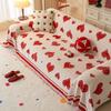 Sofa Cover Chinese Style Red Festive Wedding Decoration Chenille Sofa Towel Furniture Dust Cover Home Textile