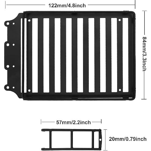 Багажник на крышу для 1/18 RC гусеничного автомобиля TRX4M - Багажник на крышу со светодиодными прожекторами и лестницей - 1:18 Декоративные Улучшения для RC Гусеничного Трагги