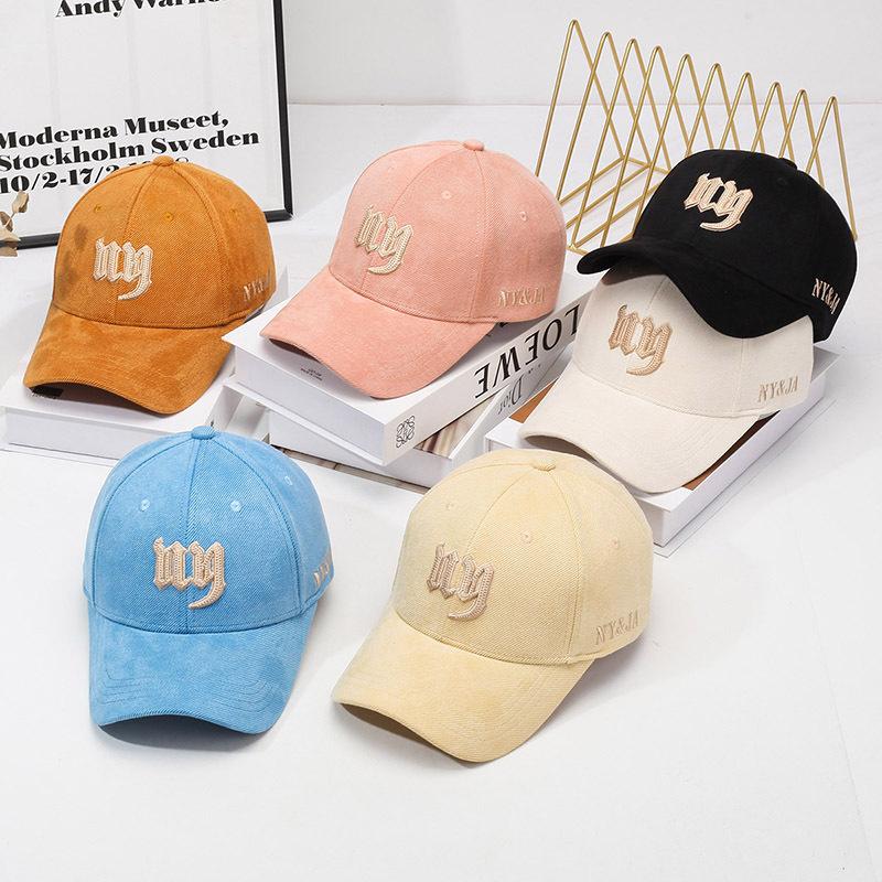 Embroidered Letter Cap Women's Spring Autumn Sunshade Baseball Cap Men's Outdoor Cap