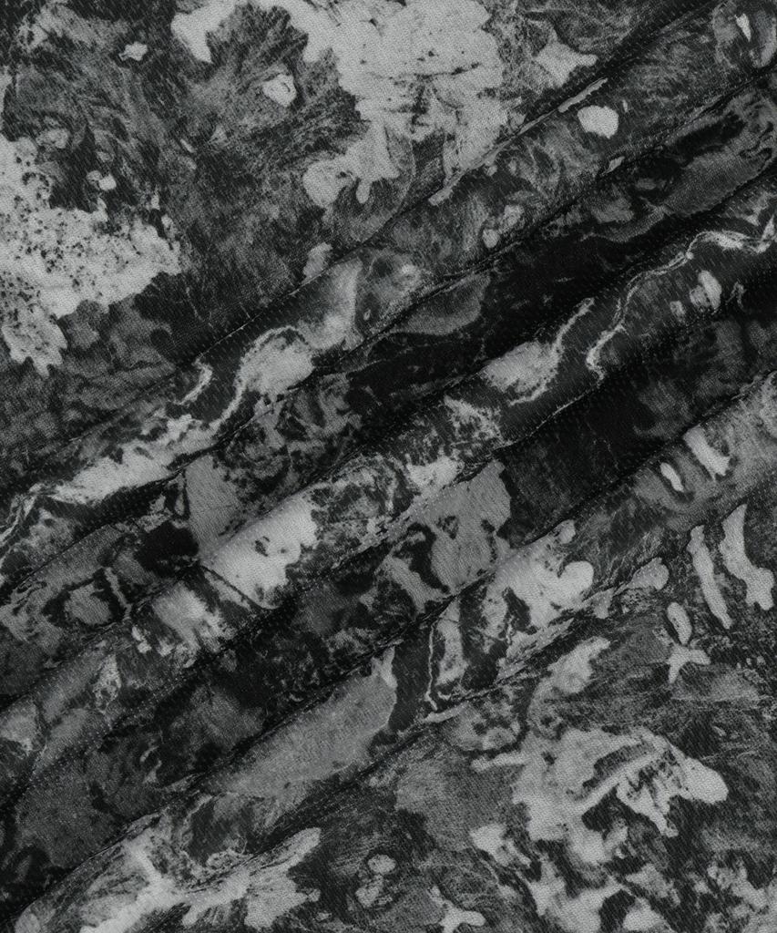 BROWNBREATH Earth Pattern Layered Tee - Gray