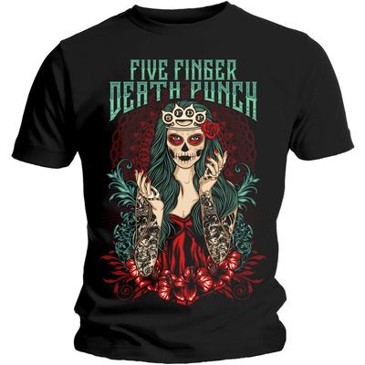 Черная футболка унисекс Five Finger Death Punch Lady Muerta
