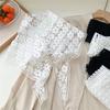 Embroidered Lace Headband Floral Printed Skirt Curtain Elegant Lace Triangle Scarf  Ladies