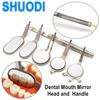 Стоматологическое зеркало для рта Одонтоскоп Уход за полостью рта Чистота зубов Осмотр Гигиена Стеклянное зеркало Зеркало с ручкой