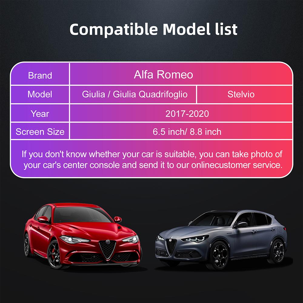Wireless Carplay Module For Alfa Romeo Giulia 2017-2020 Wireless Android Auto Box Support Rear Camera