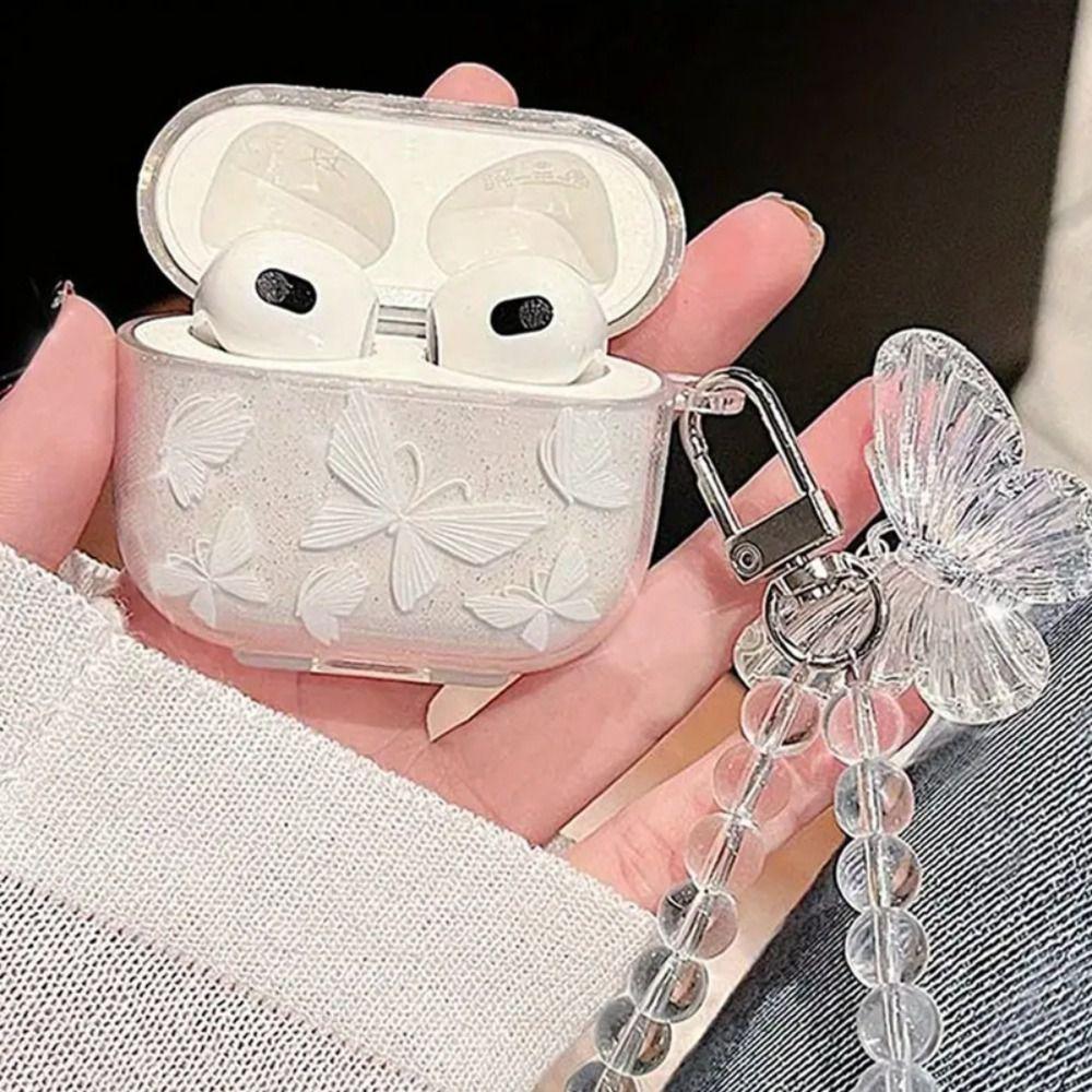 Защитный чехол-подвеска в виде бабочки для наушников AirPods 4/3/2/1/Pro/Pro2 Женский Мужской