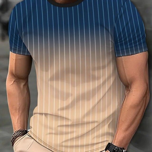 Повседневные мужские футболки, весенняя одежда, рубашки с эффектом омбре, большие топы с короткими рукавами, футболки для мальчиков 5XL, винтажные мужские футболки