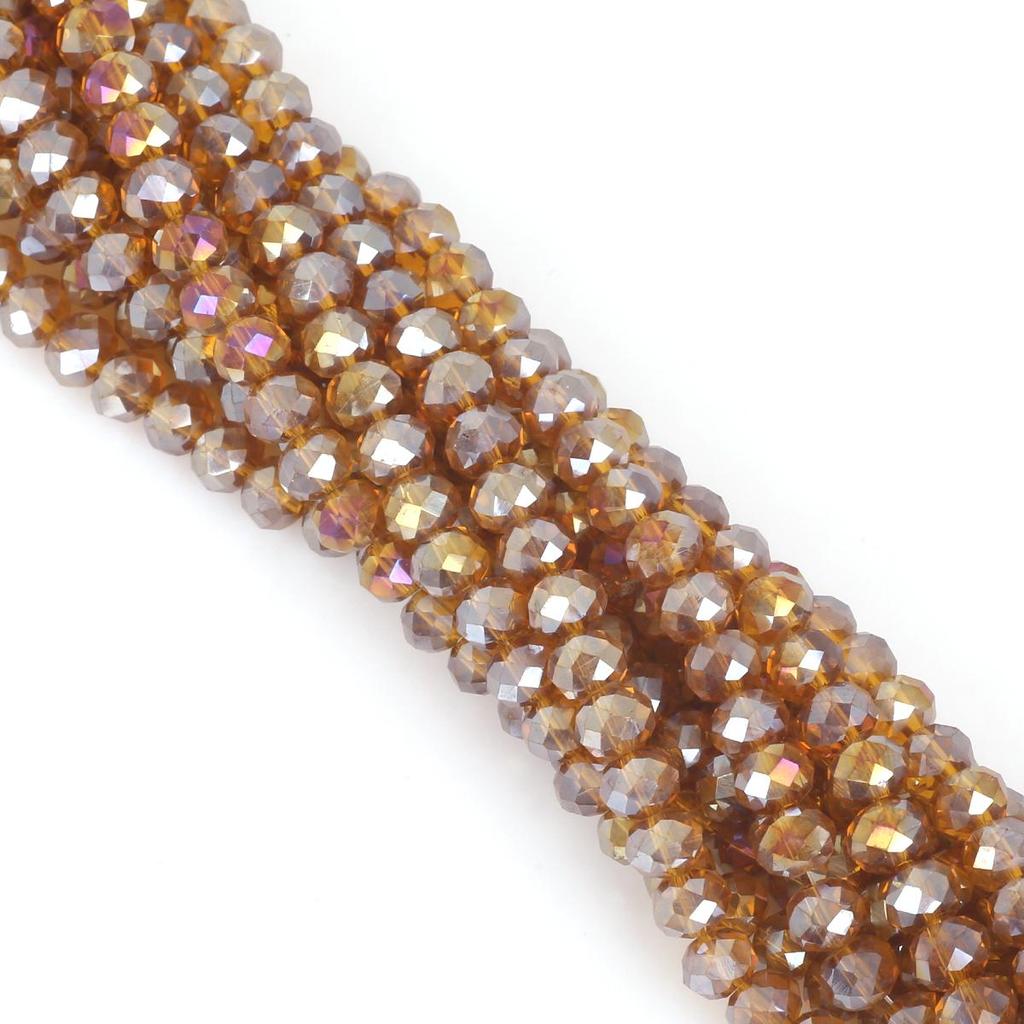 30-200Pcs Rondelle Austria Faceted Crystal Glass Beads Loose Spacer Beads for Jewelry Making