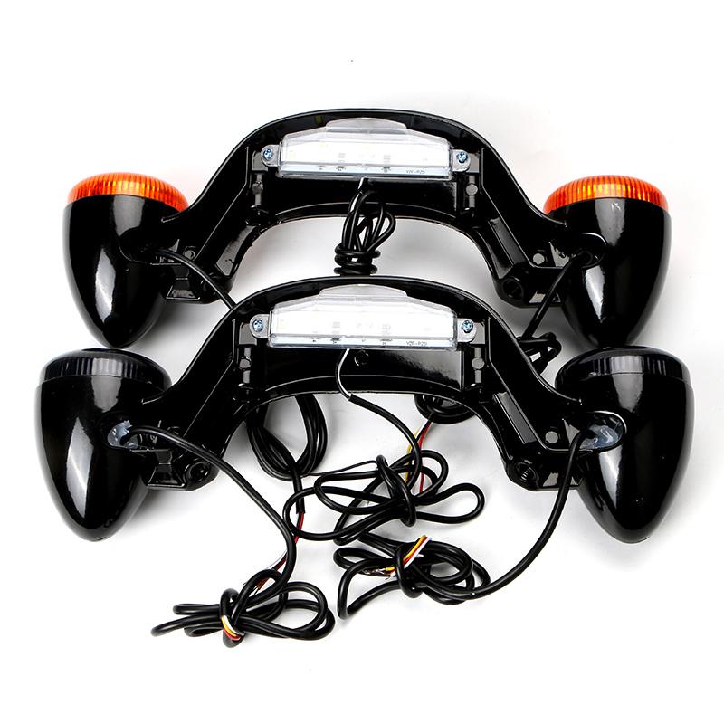 Светодиодный задний указатель поворота для мотоцикла, стоп-сигнал, задний фонарь, лампа для Harley Davidson 2010-Later Road Glide, прозрачный указатель поворота