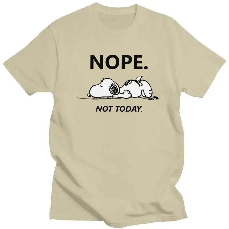 New Snoopy TShirt NOPE Fashion Fun High Quality Printed Cotton T Shirt Lovers Korean Style Fashion Students Hot Sales