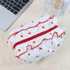 Cherry Printed Ruffle Makeup Bag Large Capacity Wash Storage Bag Toiletry Organizer  Outdoor