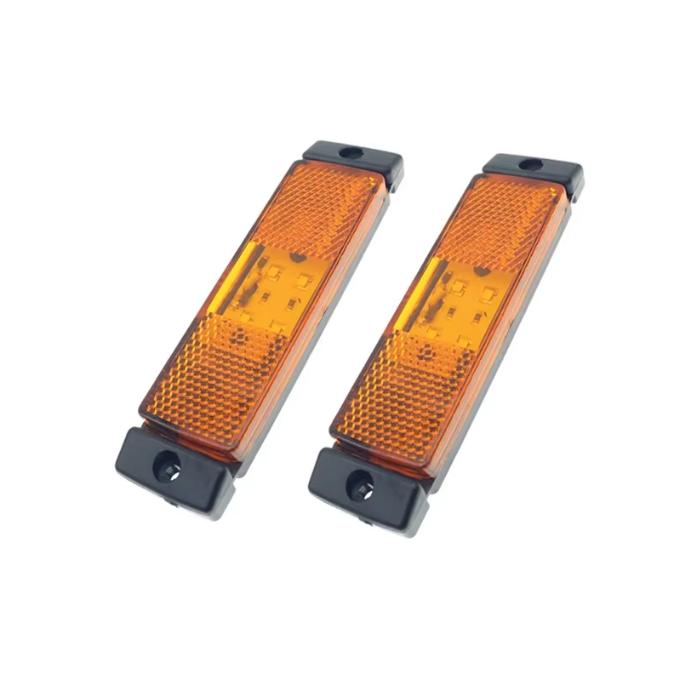 2x 12V 24V 4 LED Side Marker Lights Car External Warning Indicator Turn Signal Tail Light Position Lamps Trailer Truck Lorry Van