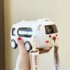 500ml Bus Plastic Water Bottle Cartoon Car Bear Design Water Cup Children Water Jug  Home Use