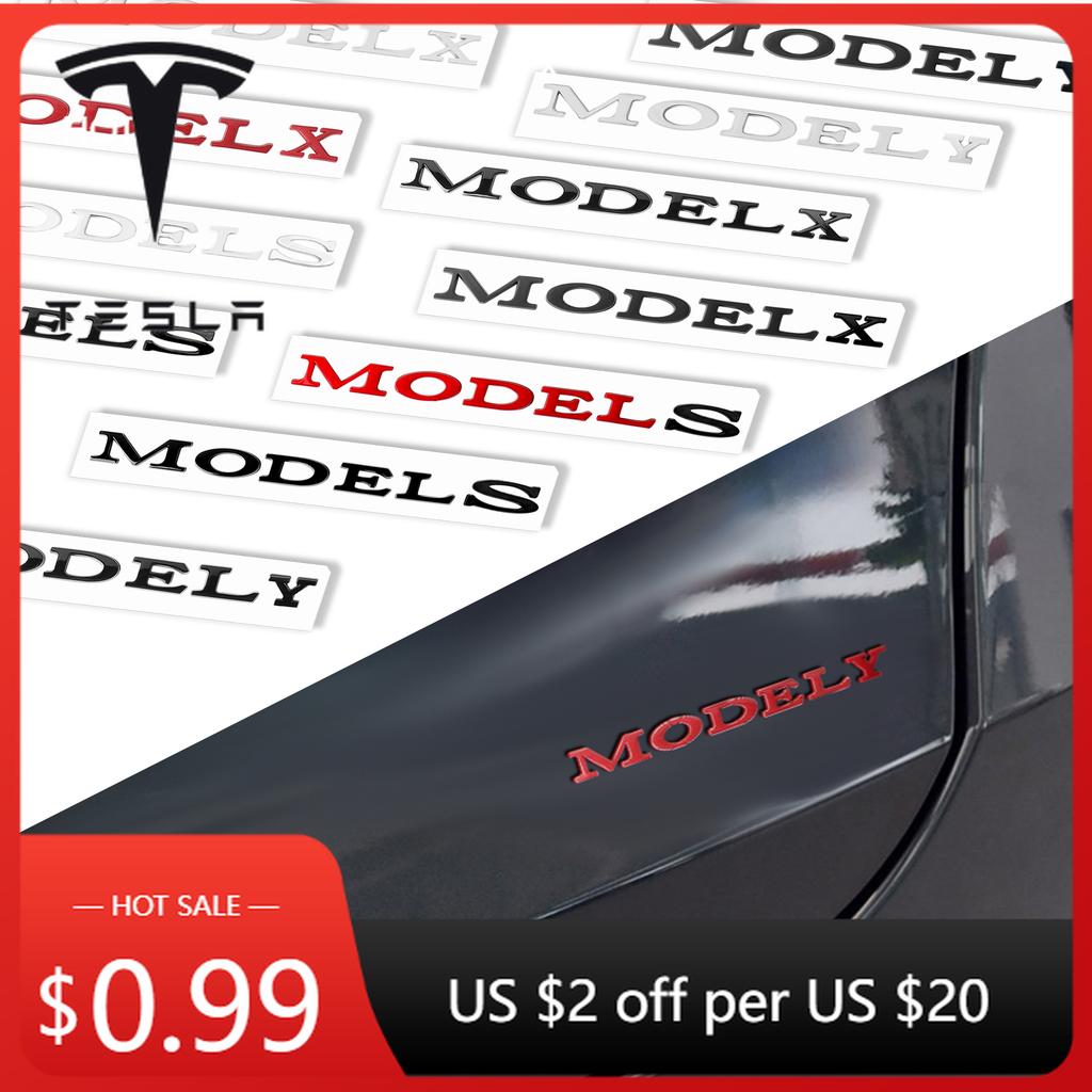 Автомобильная наклейка 2025 Новая Tesla 1 шт. ABS 3D Буквы Логотип Model Y Хромированная Черная Наклейка Значок Эмблема на Задний Багажник Автомобиля Для Tesla Model S M