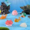 Adorable Resin Ocean Animal Figurines With Cute Cartoon Designs Including Whale Jellyfish Hermit Crab And More